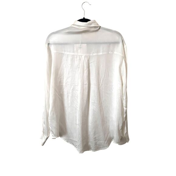 PIPPA‎ THE LABEL Satin Button Down White NWT XS - Picture 2 of 4